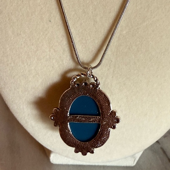 Fashion Jewelry Fashionable Bohemian Style Artistic Blue Oval Shape Necklace - Picture 5 of 9